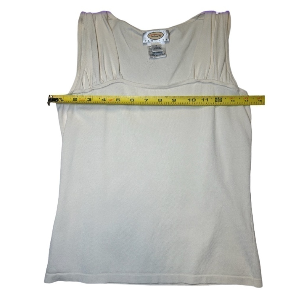 WOMENS TALBOTS TANK SHIRT BLOUSE IN IVORY, SIZE P - Picture 5 of 6